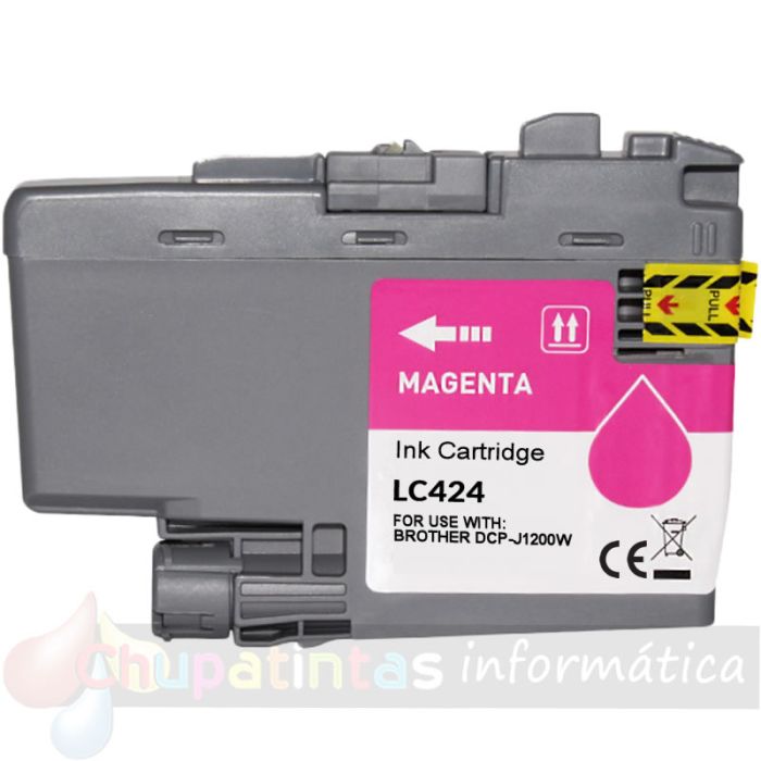 Brother LC424 Magenta Cartucho de Tinta Genérico - Reemplaza LC424M