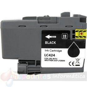 Brother LC424 Negro Cartucho de Tinta Genérico - Reemplaza LC424BK
