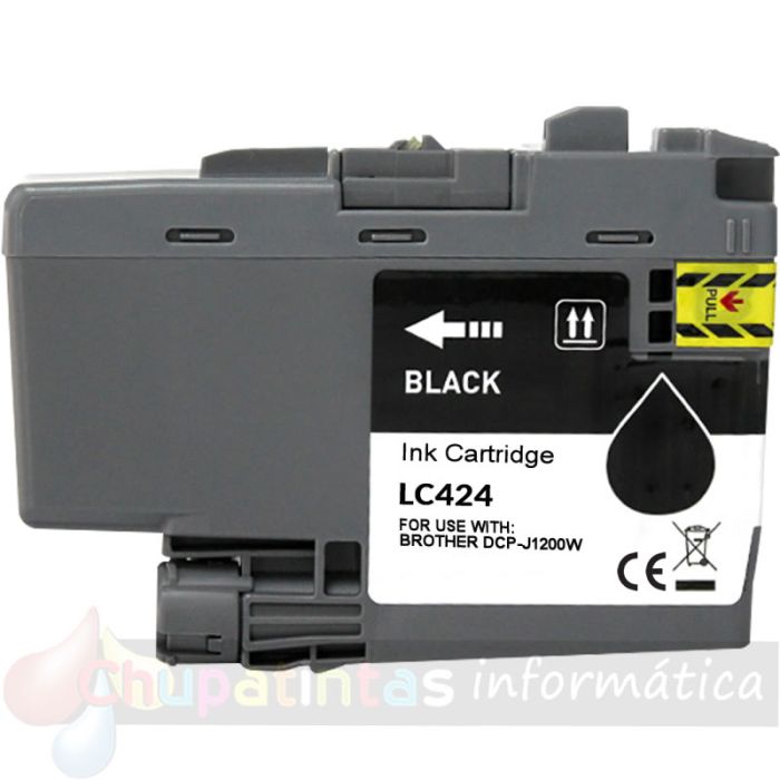 Brother LC424 Negro Cartucho de Tinta Genérico - Reemplaza LC424BK