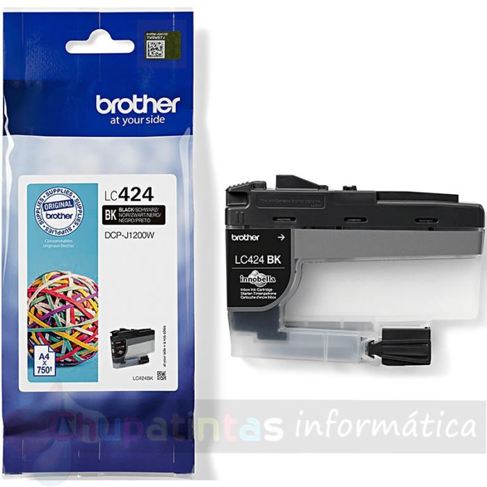 Brother LC424 Negro Cartucho de Tinta Original - LC424BK-1