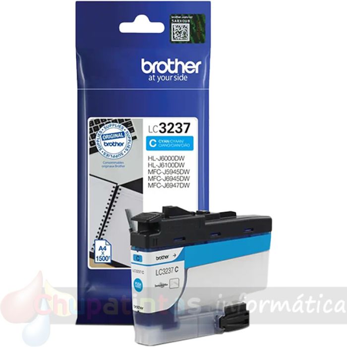 Brother LC3237 Cian Cartucho de Tinta Original - LC3237C