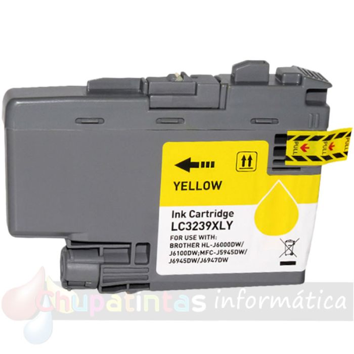 Brother LC3239XL Amarillo Cartucho de Tinta Pigmentada Genérico - Reemplaza LC3239XLY