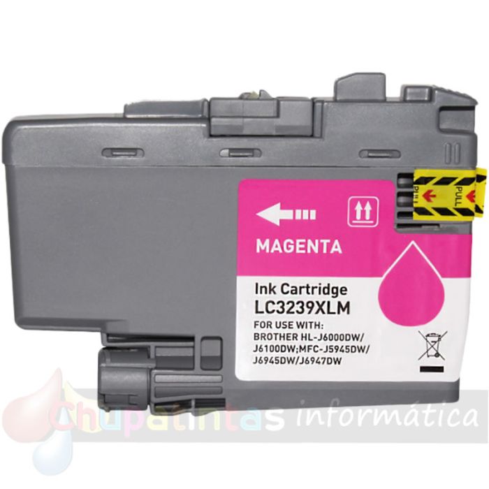 Brother LC3239XL Magenta Cartucho de Tinta Pigmentada Genérico - Reemplaza LC3239XLM