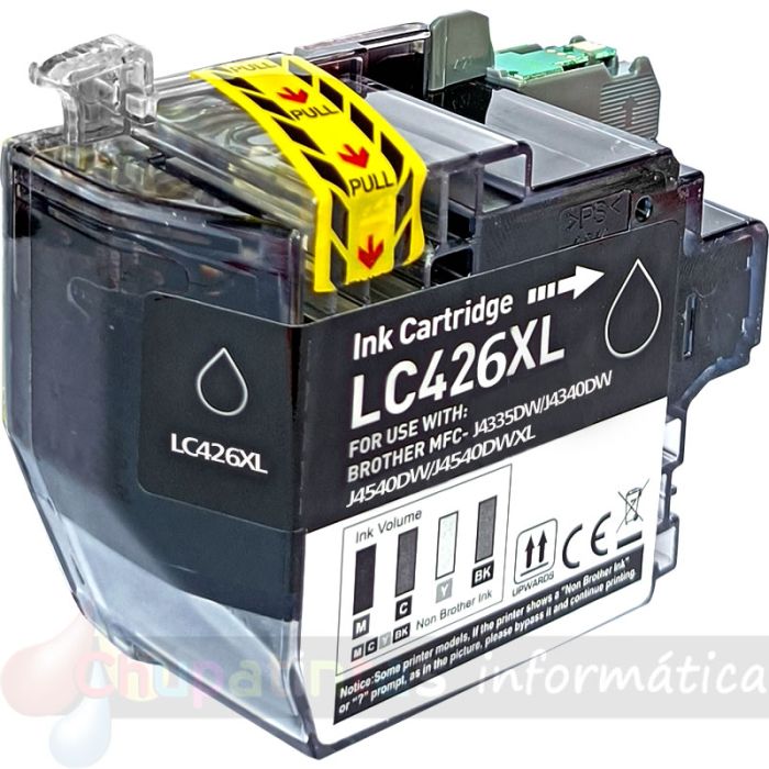 Brother LC426XL Negro Cartucho de Tinta Pigmentada Genérico - Reemplaza LC426XLBK