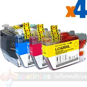 Brother LC426XL Pack de 4 Cartuchos de Tinta Pigmentada Genericos
