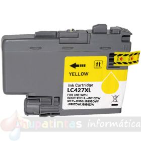 Brother LC427XL Amarillo Cartucho de Tinta Pigmentada Genérico - Reemplaza LC427XLY