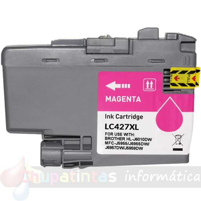 Brother LC427XL Magenta Cartucho de Tinta Pigmentada Genérico - Reemplaza LC427XLM