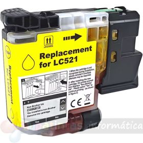 Brother LC521 Amarillo Cartucho de Tinta Genérico - Reemplaza LC521Y