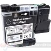 Brother LC521 Negro Cartucho de Tinta Pigmentada Generico - Reemplaza LC521BK