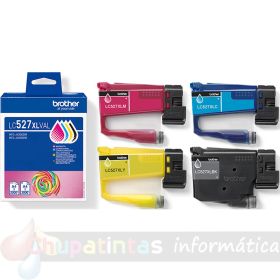 Brother LC527XLVAL Pack de 4 Cartuchos de Tinta Original (BK/C/M/Y) - LC527XLVAL