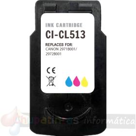 Canon CL513/CL511 Color Cartucho de Tinta Remanufacturado - Muestra Nivel de Tinta - Reemplaza 2971B001/2972B001