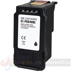 Canon PG540XL Negro Cartucho de Tinta Remanufacturado - Muestra Nivel de Tinta - Reemplaza 5222B005/5225B005