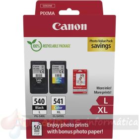 Canon PG540L Negro + CL541XL Color Pack de 2 Cartuchos de Tinta Originales - 5224B012/5224B007/5224B005/5222B013/5222B014-1