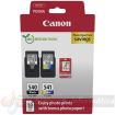 Canon PG540 Negro + CL541 Color Pack de 2 Cartuchos de Tinta Originales + 50 Hojas de Papel Fotografico - 5225B013