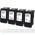 Canon PG545XL Negro + CL546XL Color Pack de 4 Cartuchos de Tinta Genéricos - Muestran Nivel de Tinta