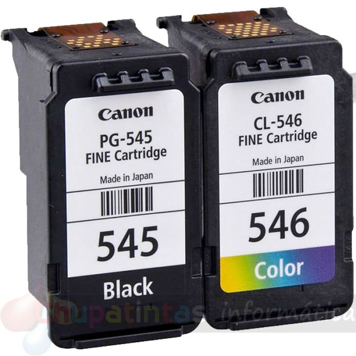 Canon PG545 Negro + CL546 Color Pack de Cartuchos de Tinta Originales + 50 Hojas de Papel Fotográfico - 2