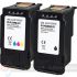 Canon PG545XL Negro + CL546XL Color Pack de 2 Cartuchos de Tinta Genericos - Muestran Nivel de Tinta