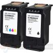 Canon PG545XL Negro + CL546XL Color Pack de 2 Cartuchos de Tinta Genericos - Muestran Nivel de Tinta