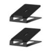 Aisens Pack Soporte Universal de Mesa para Altavoces - Carga Max. 10Kg - Color Negro