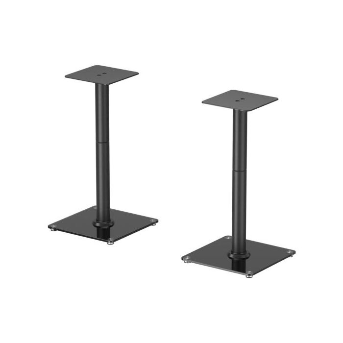 Aisens Pack Soporte Universal de Suelo para Altavoces - Carga Max. 25Kg - Altura 61cm - Color Negro