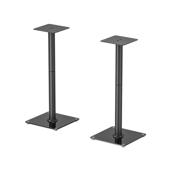 Aisens Pack Soporte Universal de Suelo para Altavoces - Carga Max. 25Kg - Altura 76.5cm - Color Negro
