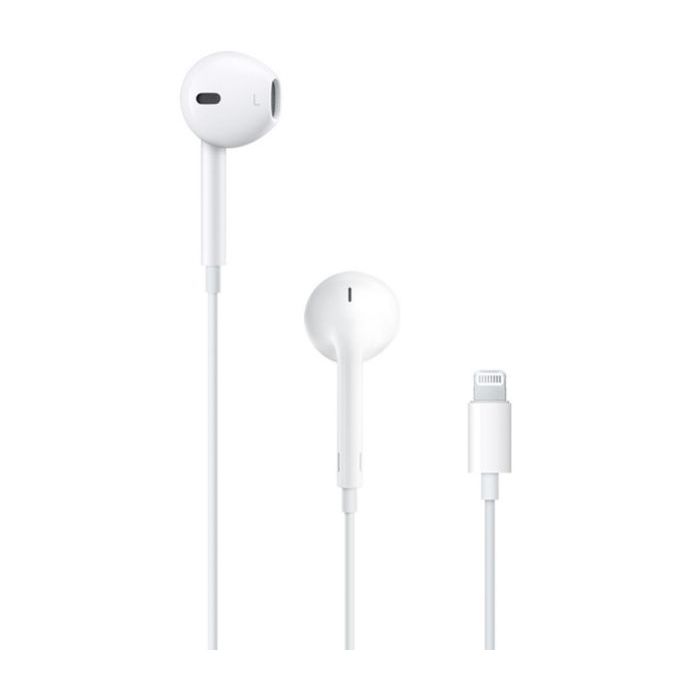 Apple EarPods Auriculares Binaurales Lightning - Microfono Integrado - Control de Volumen - Color Blanco