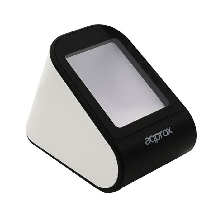 Approx Lector de Codigos de Barras Sobremesa 1D/2D - Indicador LED y Beeper - Velocidad de Escaneo 30fps - Disparo Automatico