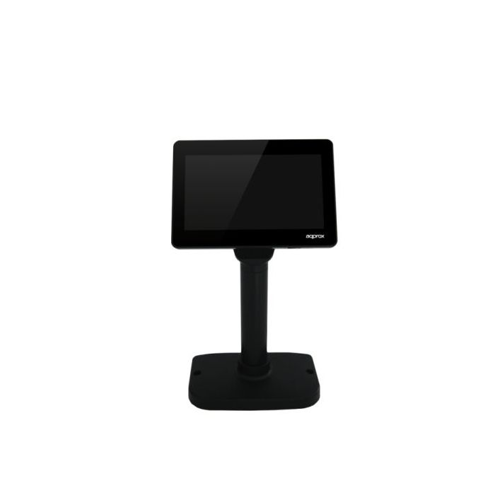 Approx Visor de Cliente LCD para TPV - 7" - Altura Regulable - Color Negro