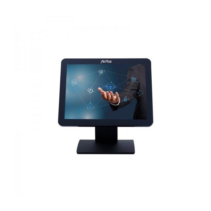 AVPos AVPos-T15 Monitor Tactil de 15 Pulgadas - Pantalla True Flat Capacitiva de 10 Puntos - 1024x768 - 400CD/M2 - VGA - Color Negro