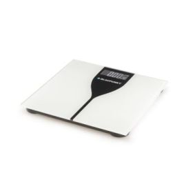 Blaupunkt Bascula Corporal - Capacidad 180kg - Pantalla Digital - Vidrio Templado - Encendido y Apagado Automatico - Color Blanco y Negro