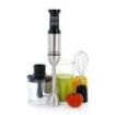 Blaupunkt Batidora de Mano - Potencia 1500W - Picadora 500ml - Vaso de 1 Litro - Varilla Montaclaras - Cuchillas de Acero Inoxidable - Modo Turbo - Color Negro y Gris