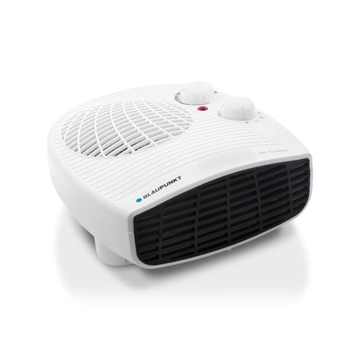 Blaupunkt Calefactor Horizontal Portatil - Potencia 2000W - Temperatura Regulable - Funcion Ventilador - Termostato - Color Blanco