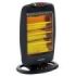 Blaupunkt Estufa de Cuarzo - Potencia 1200W - Oscilante - Temperatura Regulable - 4 Tubos Halogenos - Interruptor Antivuelco - Color Negro