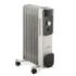 Blaupunkt Radiador de Aceite - Potencia 1500W - Ruedas - Termostato Regulable - Recogecable - Asa Lateral - Indicador Luminoso - Color Blanco y Negro