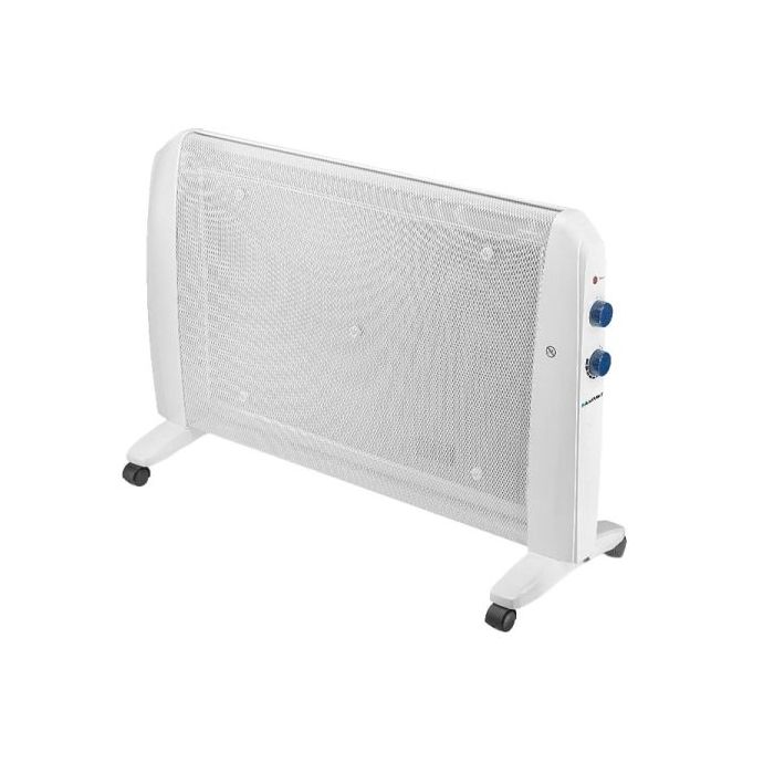 Blaupunkt Radiador de Mica - Potencia 2000W - Termostato Regulable - Interruptor Antivuelco - Asa Lateral - Indicador Luminoso - Ruedas - Color Blanco