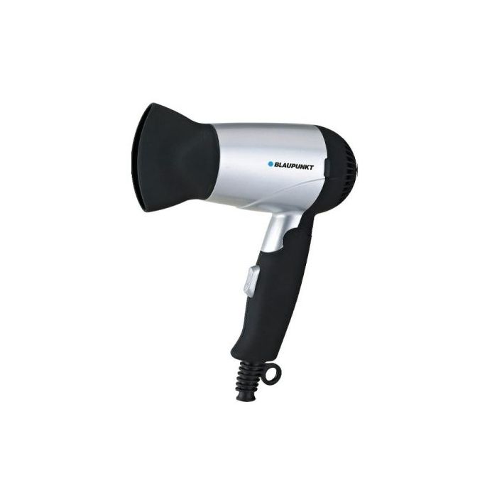 Blaupunkt Secador de Pelo de Viaje - 1200W - Cable 1.8m - Incluye Difusor - Velocidad y Calor Ajustables - Apagado Automatico - Funcion Aire Frio - Color Negro y Gris