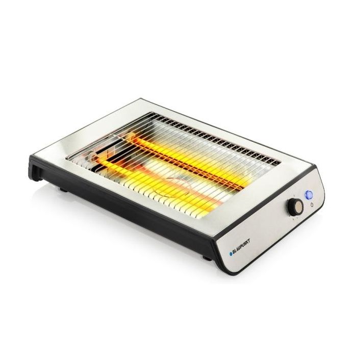 Blaupunkt Tostador Horizontal - 600W - Acero Inoxidable - Temporizador con 6 Niveles - Apagado Automatico - Bandeja Recogemigas Extraible - Aviso Acustico - Color Gris