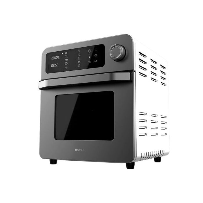 Cecotec Bake and Fry 1500 Touch Horno de Sobremesa - 1700W - Capacidad de 15L - Funcion Freidora de Aire - 10 Menus Preestablecidos - Rango de 60 a 230°C - Pantalla Tactil - Acero Inoxidable