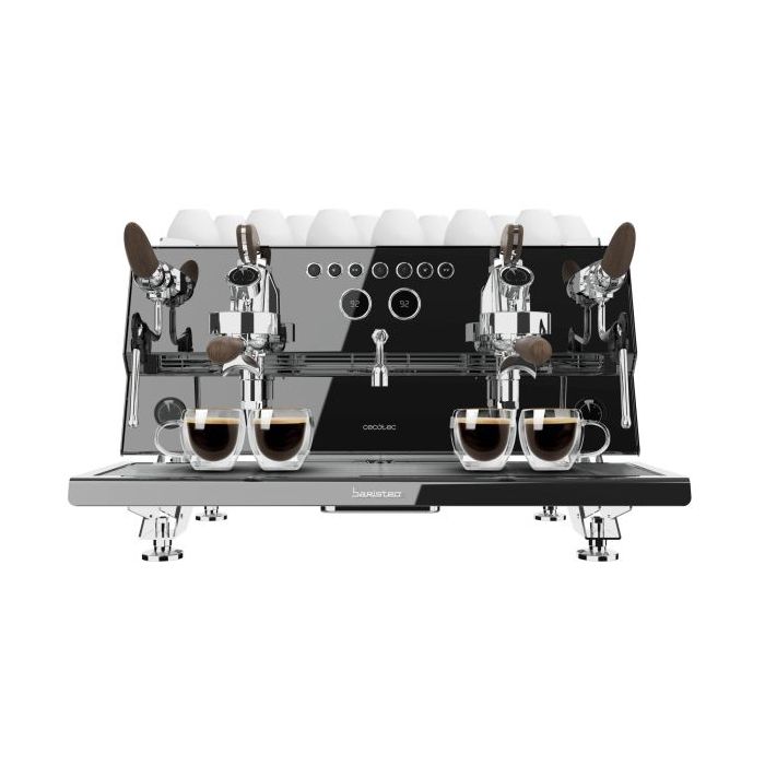 Cecotec Baristeo Gastro Dark Cafetera Expresso Profesional Doble - 3150W - Calientatazas - Presion 9bar - Temperatura Regulable - Vaporizador - Portafiltro Profesional 58mm - Color Gris Oscuro