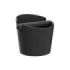 Cecotec Baristeo Throw and Away Contenedor de Posos de Cafe - Capacidad de 0.55L - ABS - Reduce Ruido al Golpear - Base Antideslizante - Facil de Limpiar - Manejo de Posos - 12.2x10x12.7cm - Color Negro