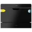 Cecotec Bolero Aguazero 2500 S-BI Black Glass Lavavajillas Compacto - 6 Servicios - Seguro Infantil - 5 Programas - Inicio Programable - Color Negro