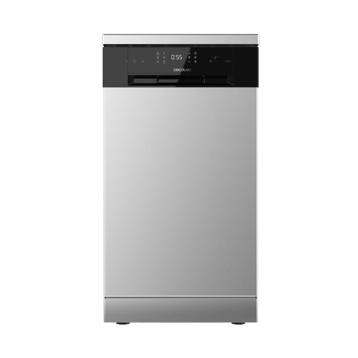 Cecotec Bolero Aguazero 4201 Inox E Lavavajillas de 45cm - 11 Cubiertos - Temperatura Regulable - 6 Programas - Bandeja para Cubiertos - Inicio Programable - Color Acero