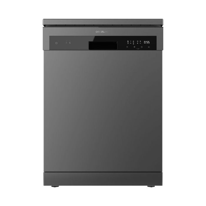 Cecotec Bolero Aguazero 6110 Dark Lavavajillas de 60cm - 13 Cubiertos - Temperatura Regulable - Seguro Infantil - 6 Programas - Inicio Programable - Funcion Media Carga - Color Gris Oscuro
