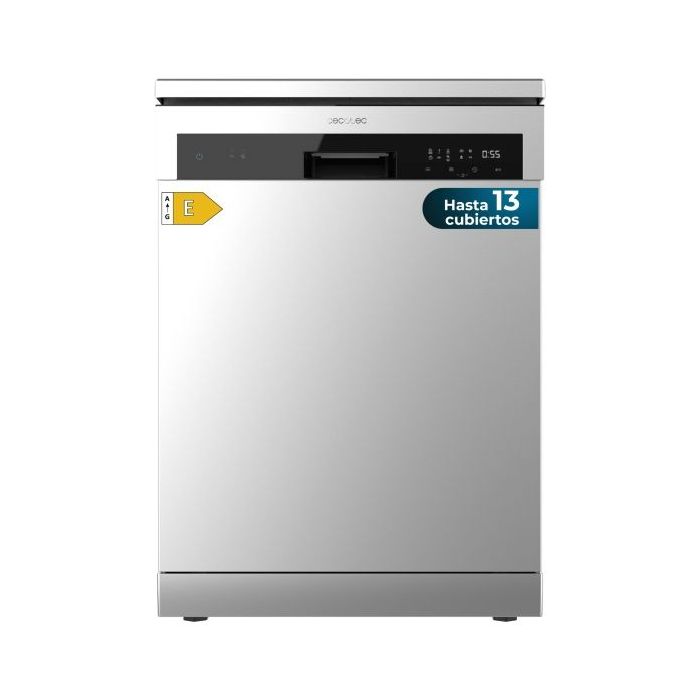Cecotec Bolero Aguazero 6110 Inox Lavavajillas de 60cm - 13 Cubiertos - Temperatura Regulable - Seguro Infantil - 6 Programas - Inicio Programable - Funcion Media Carga - Color Blanco