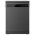 Cecotec Bolero Aguazero 6200 Dark D Lavavajillas de 60cm - 14 Cubiertos - Temperatura Regulable - Bandeja para Cubiertos - 6 Programas - Inicio Programable - Funcion Media Carga - Color Gris Oscuro