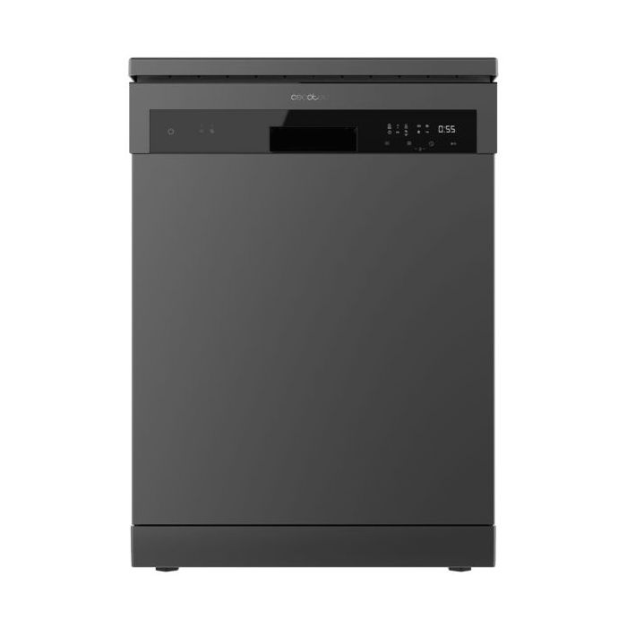Cecotec Bolero Aguazero 6200 Dark D Lavavajillas de 60cm - 14 Cubiertos - Temperatura Regulable - Bandeja para Cubiertos - 6 Programas - Inicio Programable - Funcion Media Carga - Color Gris Oscuro