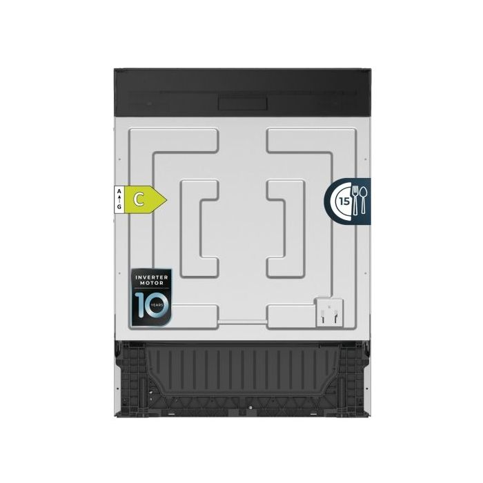 Cecotec Bolero Aguazero 6620 Full-BI Lavavajillas Integrable de 60cm - 15 Servicios - Modo Turbo - 8 Programas - Motor Inverter - Inicio Programable - Color Negro