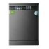 Cecotec Bolero Aguazero 6700 Dark B Lavavajillas de 60cm - 15 Cubiertos - Temperatura Regulable - Seguro Infantil - Pantalla XXL - 8 Programas - Motor Inverter - Inicio Programable - Color Gris Oscuro
