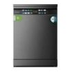 Cecotec Bolero Aguazero 6700 Dark B Lavavajillas de 60cm - 15 Cubiertos - Temperatura Regulable - Seguro Infantil - Pantalla XXL - 8 Programas - Motor Inverter - Inicio Programable - Color Gris Oscuro