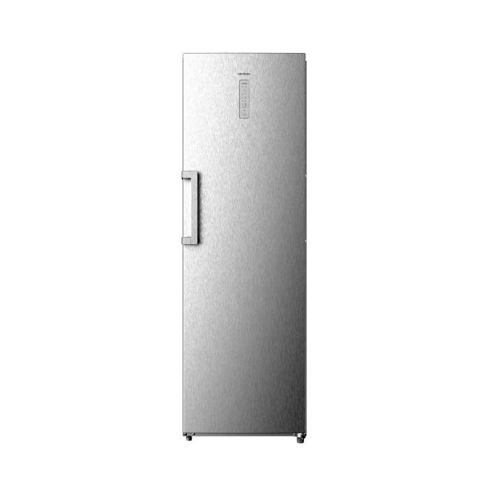 Cecotec Bolero CoolMarket 1D 360 Inox Frigorifico Una Puerta - Capacidad 362L - Temperatura Regulable - Cajon para Carne y Pesado - Frio Envolvente - Clase E - Color Acero